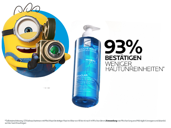 La Roche Posay Effaclar Reinigungsgel, 93% bestätigen weniger Hautunreinheiten.